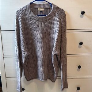 Cozy Knit Oversized Sweater in purple